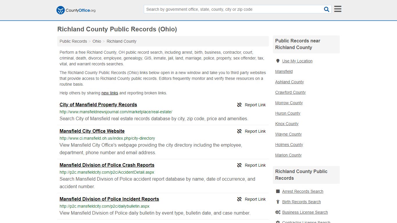 Richland County Public Records (Ohio) - countyoffice.org
